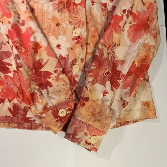 Coldwater Creek Fall Leaves Print Jacket Small Lightweight Autumn Layer NWT - Picture 2 of 9